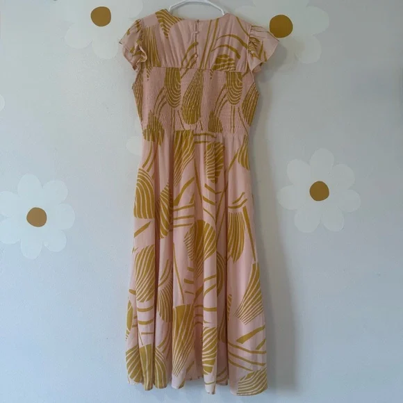 böhme Yellow and Cream Midi Dress with Shell Print - Picture 7 of 13